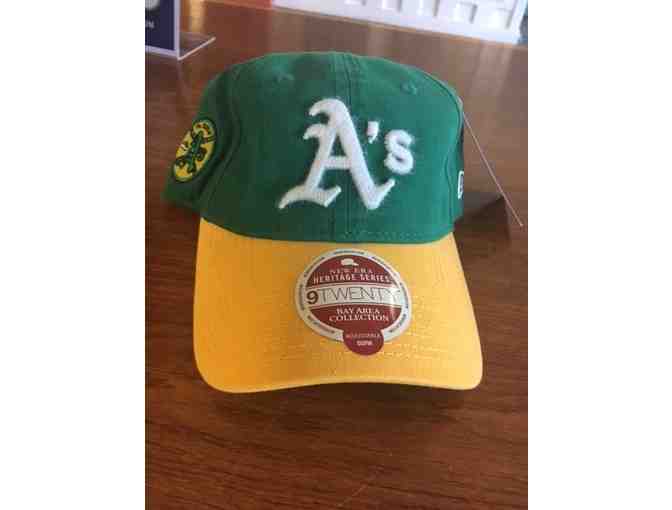 Baseball caps for the 'Divided' family (Giants and A's)