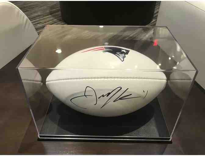 Group Patriots Day & Signed Edelman Football