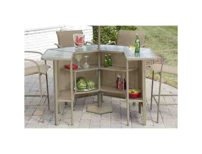 Jaclyn Smith Bar Table with 2 High Chairs