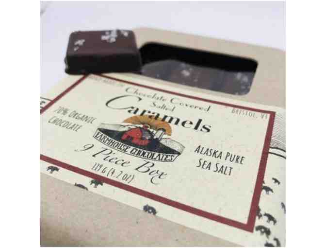 Farmhouse Chocolates Salted Caramels and 2 Gourmet Chocolate Bars