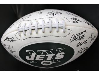 A 2008 New York Jets Team signed football