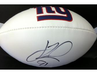 Autographed Giants footbal