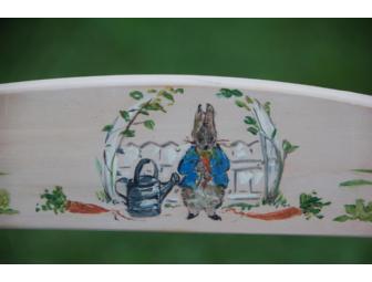 Hand Painted 'Bunny' Doll Bed