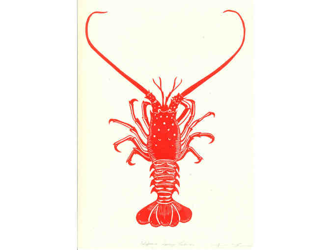 California Spiny Lobster - Screenprint by Janina A. Larenas - Photo 1
