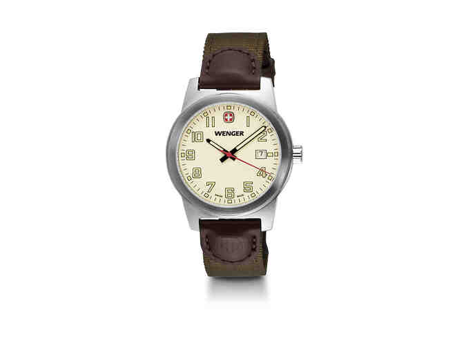 Wenger Classic Field Swiss Quartz Watch - Leather and Nylon Strap - Photo 1