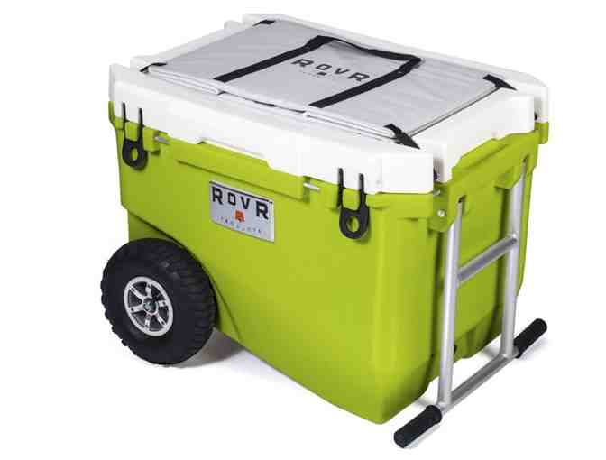RovR Wheeled Camping Rolling Cooler (60 qt.) - awarded 'most feature-packed' cooler