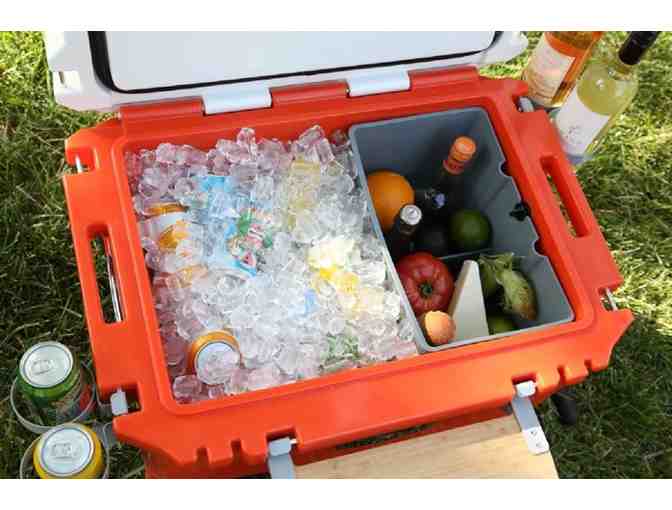 RovR Wheeled Camping Rolling Cooler (60 qt.) - awarded 'most feature-packed' cooler