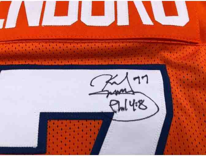 Official Denver Broncos Jersey autographed by Karl Mecklenburg #77