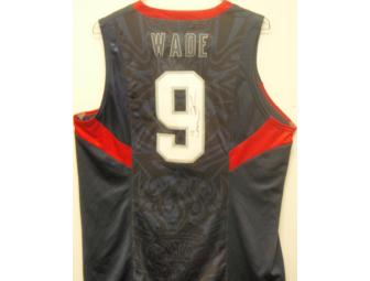 Dwayne Wade autographed Team USA jersey with custom frame