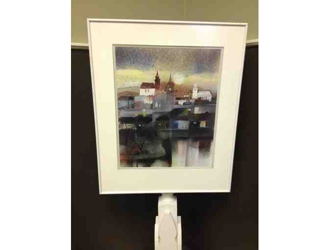 'MOONLIGHT OVER THE CITY' ACRYLIC PAINTING