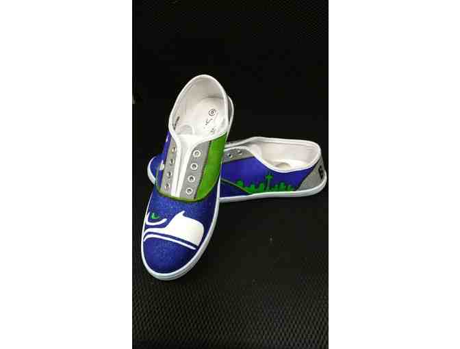 HAND DECORATED SEAHAWKS TENNIS SHOES