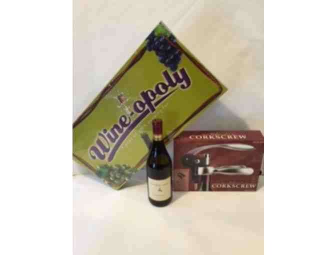WINE-OPOLY GAME, plus WINE & CORKSCREW