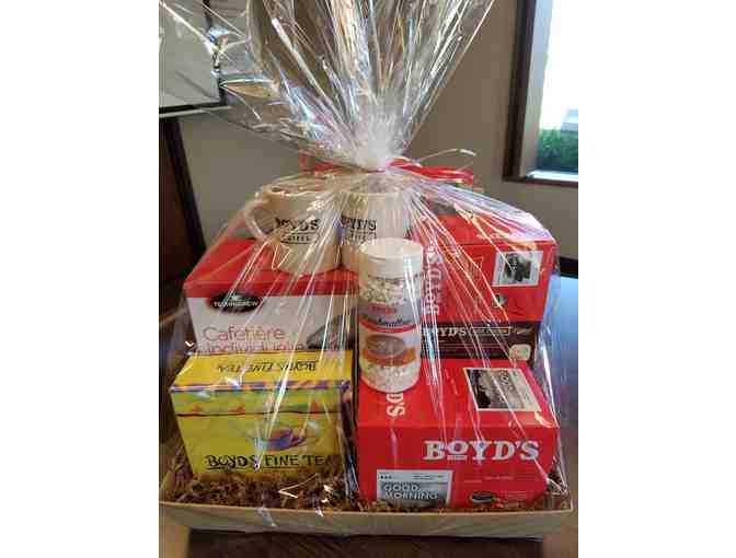 BOYD'S COFFEE, TEA, & HOT CHOCOLATE BASKET