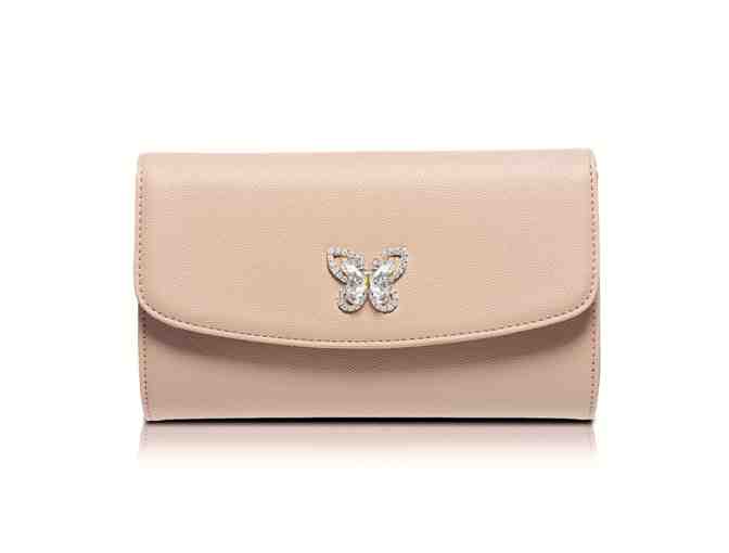 Swaroski Crystal Crossbody Clutch - Beige - Photo 1