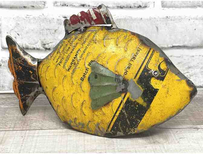 Recycled Metal Fish Statue - Photo 2