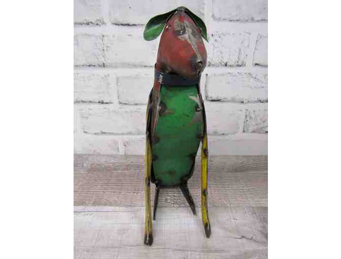 Recycled Metal Dog Statue - Photo 4