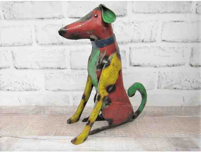 Recycled Metal Dog Statue - Photo 7