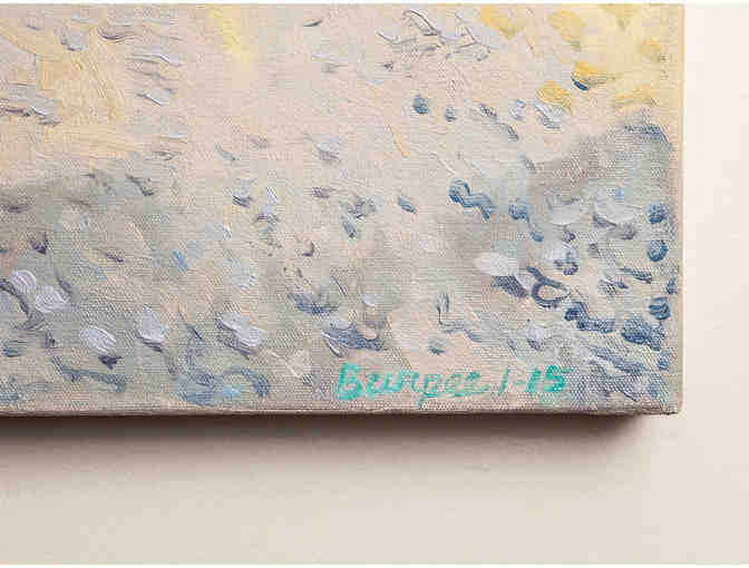 One Of A Kind Art! James Burpee - Serene Lakeshore Oil On Canvas