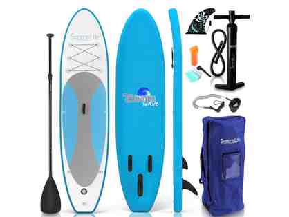SereneLife Inflatable Stand Up Paddle Board with Premium SUP Accessories