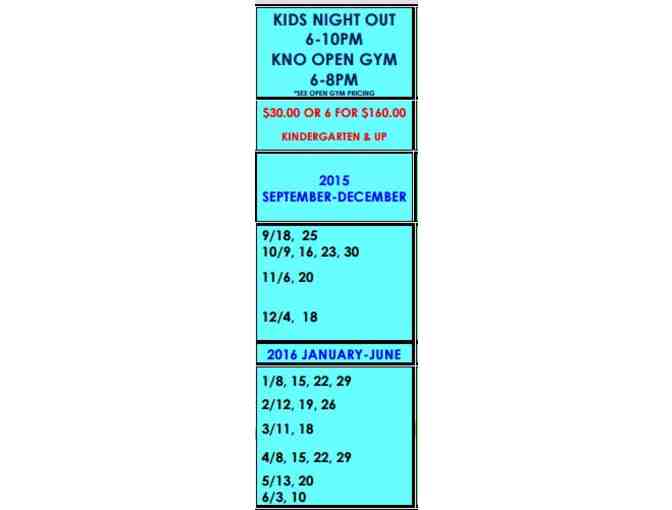 Four Kids' Night Out Coupons at Chantilly Academy Gymnastics