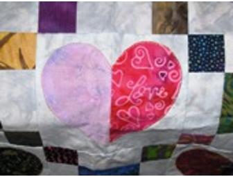 Batik Heart Lap Quilt