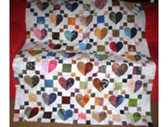 Batik Heart Lap Quilt