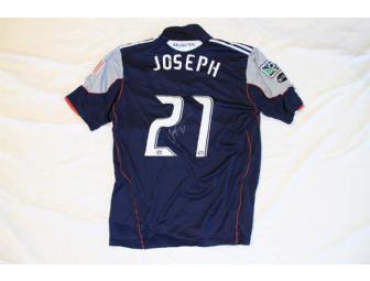 Game-worn #21 Shalrie Joseph Jersey
