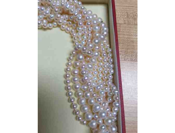 200 Inch White Freshwater Pearl Necklace from GUMP'S San Frnacisco