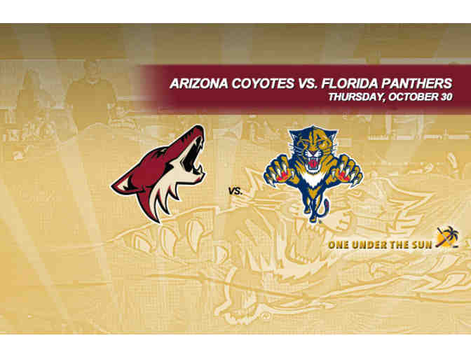 Hockey - Florida Panthers vs Arizona Coyotes Oct 30 - 4 lower bowl tix and parking pass