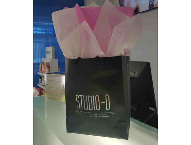 Salon goody bag and $50 certificate from Studio D