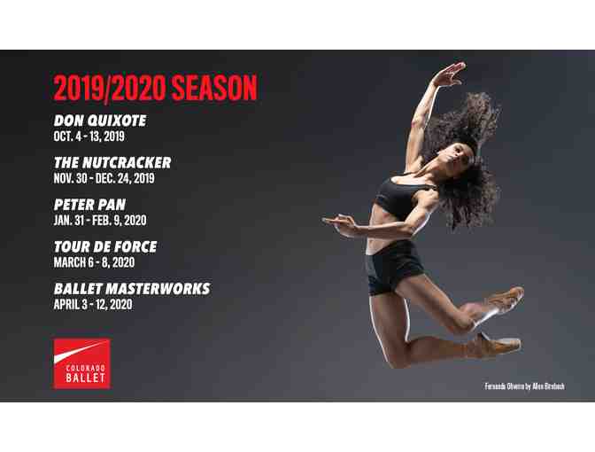Voucher for two tickets to any Colorado Ballet's 2019/2020 season production!