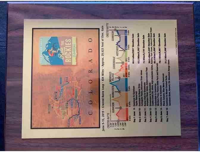 2019 Ride the Rockies route plaque - Photo 2
