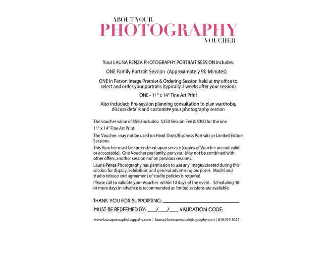 One Natural Light Portraiture Session at Launa Penza Photography