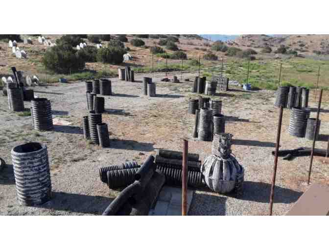 Paintball USA - TWELVE (12) Admissions, Blasters, Mask, Ammo Pouch, and Safety Vest Rental