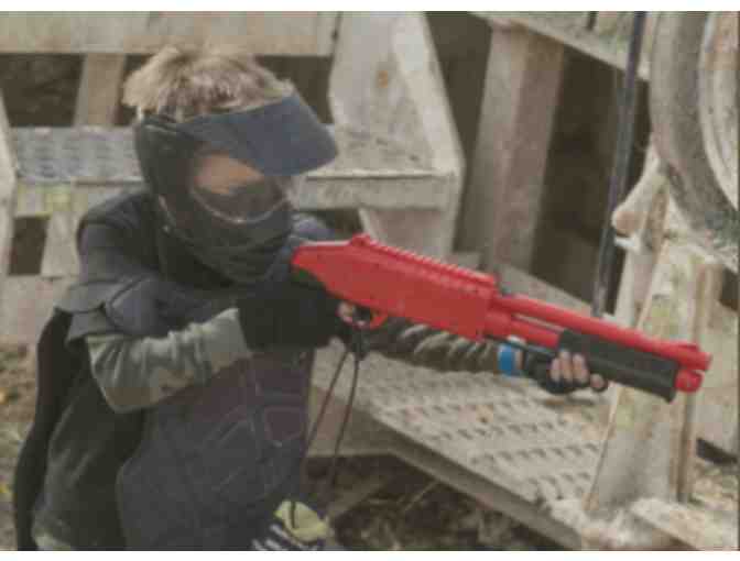 Paintball USA - TWELVE (12) Admissions, Blasters, Mask, Ammo Pouch, and Safety Vest Rental