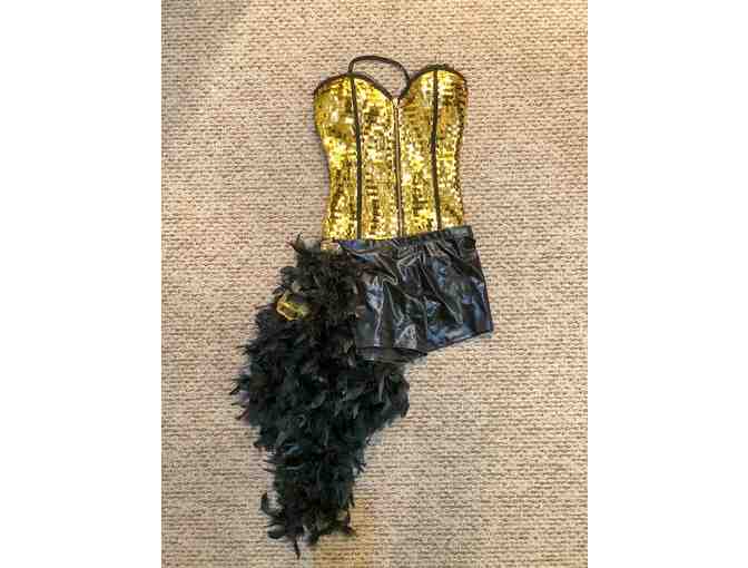 Dance Moms UNAIRED Season 7 Episode - Gold Sequins Bustier with Black, Feather Shorts - Photo 2