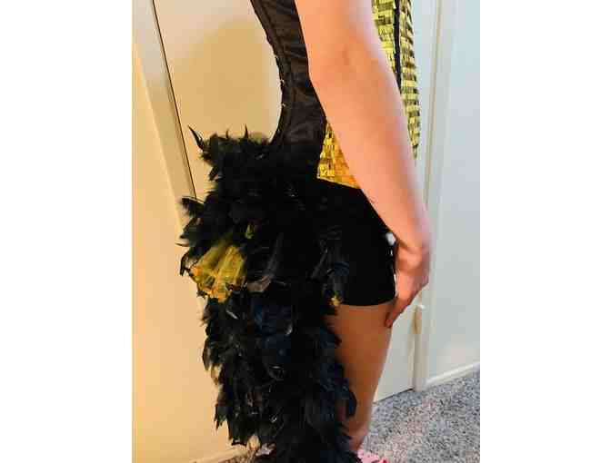 Dance Moms UNAIRED Season 7 Episode - Gold Sequins Bustier with Black, Feather Shorts - Photo 6