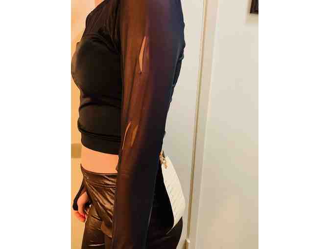 Dance Moms Episode 719 - Brown Leggings with Sheer Black Top