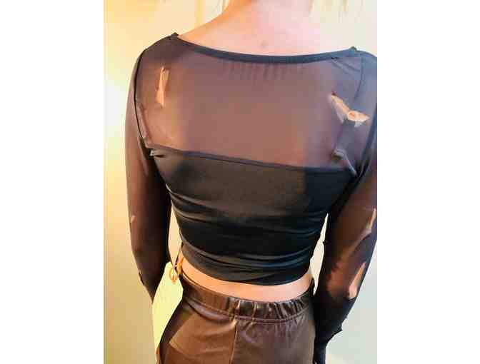 Dance Moms Episode 719 - Brown Leggings with Sheer Black Top