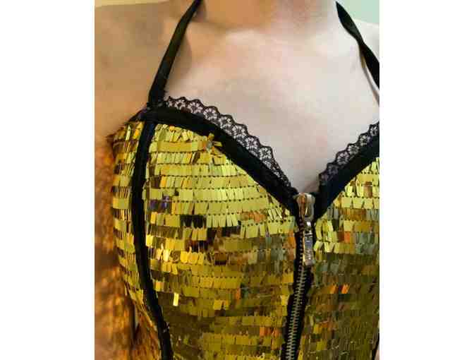 Dance Moms UNAIRED Season 7 Episode - Gold Sequins Bustier with Black, Feather Shorts - Photo 9