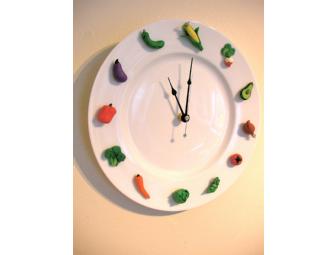 Vegetable Clock by Lisa Cupery of Art Snack