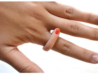 Finger Ring with Red Nail Polish by Allison Wong