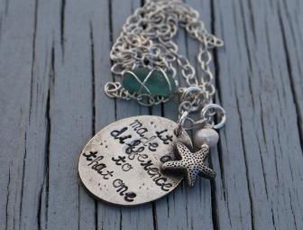 'It made a difference to that one' necklace by KLM Designs