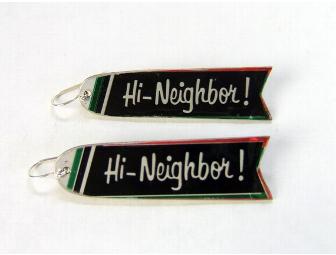 Narragansett Beer Bangle and 'Howdy Neighbor' earrings from McMillan Metals