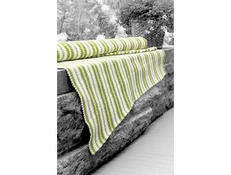 Green and White Striped Rug by Dash & Albert