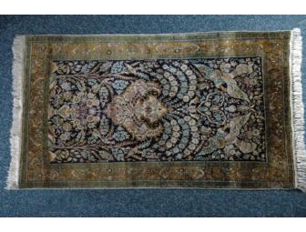 Handmade Silk Persian Qum Rug