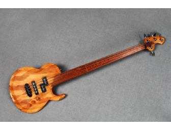 Handcrafted Diamond-Pattern Bass Guitar by Nick Holcomb