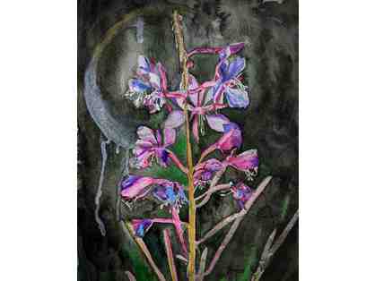 Only the Moon Knows the Fireweed's Tears - By Heather Rose (Size: 11" x 14")