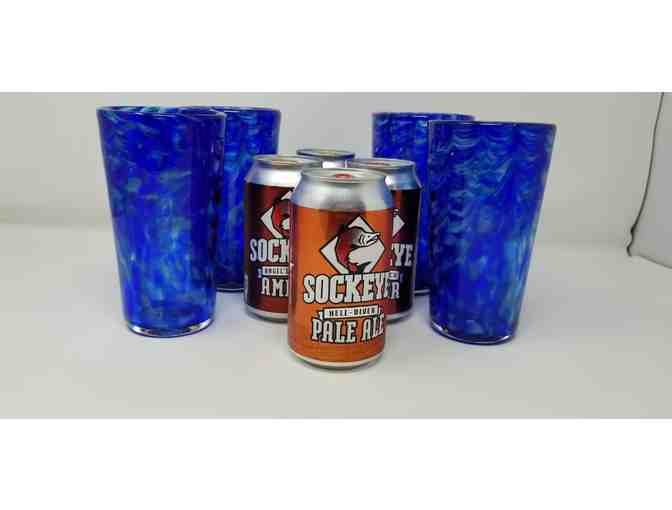 River Blue Beer Glasses