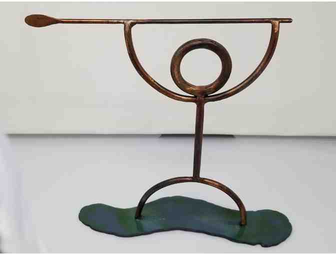 The Paddler metal sculpture